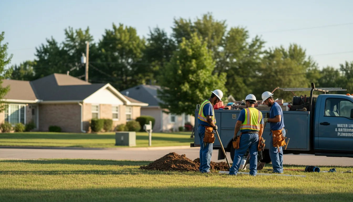 Residential water line and bathroom plumbing service in Barry, IL